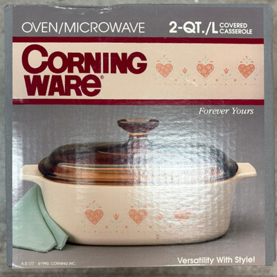 New CorningWare Forever Yours 2-QT Covered Casserole A-2-177