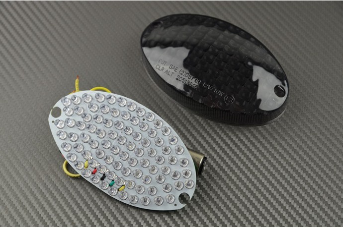 Feu arrière LED fumé noir avec clignotants intégrés pour moto Buell 1190 EBR