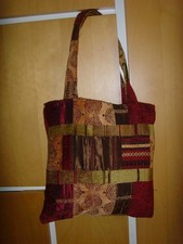 NEW AUTUMN SHADES  VINTAGE DESIGN TAPESTRY HEAVY PATCH FABRIC 14in Tote   bag