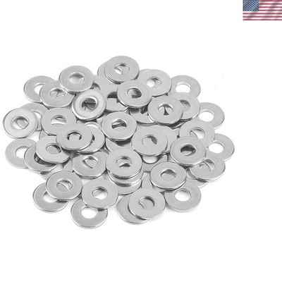 Cost-Effective 100 Pack of 1/4'' Stainless Steel Flat Washers - Load Distribution