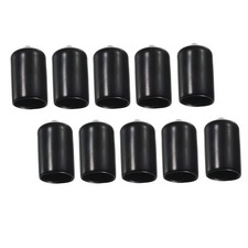 10Pcs 13mm Snooker Pool Tip Cover Craft Billiard Cue Tip Protector Black