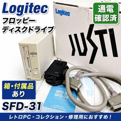 Logitec SFD-31 Vintage Diskettenlaufwerk mit Box Kabel Netzteil ungetestet