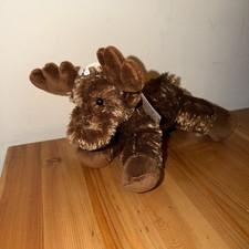 NWT Aurora World Maxamoose Moose Mini Flopsie Plush Stuffed Soft Animal