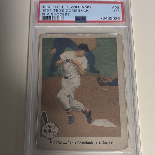 1959 Fleer Ted Williams 1954 Ted's Comeback [Is A Success] #53 card