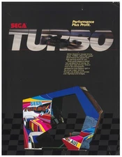 Turbo Sit Down by Sega Video Arcade Flyer / Brochure / Ad /