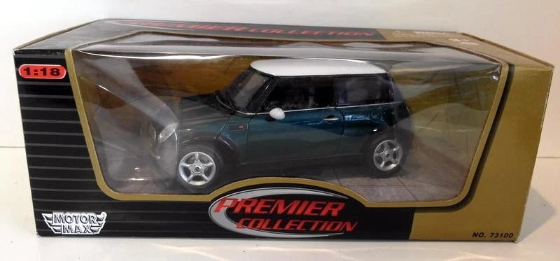 Motormax 1/18 Scale - 73100 BMW MINI Cooper green / white - Image 2 of 2