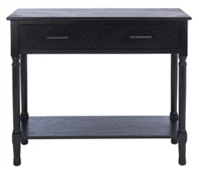 Home Collection Peyton Black 2-Drawer Console Table CNS5704B