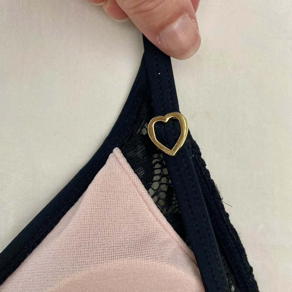 Betsey Johnson Lace Teddy Womens Small Black Bodysuit Padded Romantic Coquette - Image 4 of 4