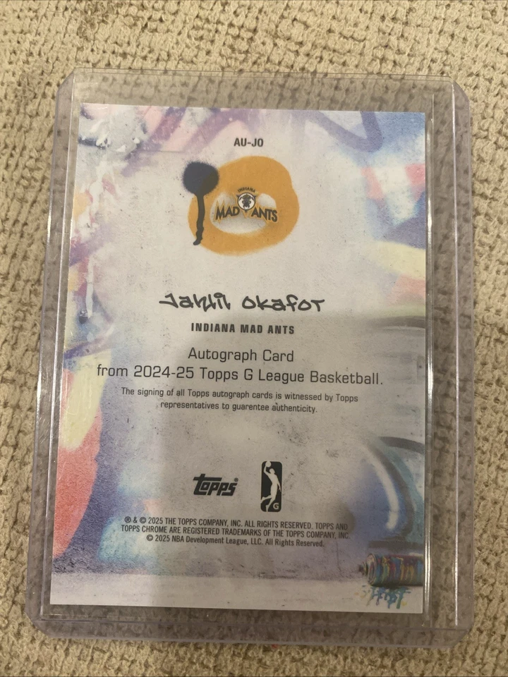 24-25 Topps G-League - cromo automático Jahlil Okafor #AU-JO refractor de oro /50 (AU) Foto 2 de 2