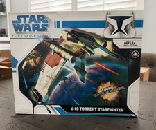 Hasbro - Star Wars The Clone Wars - V-19 Torrent Starfighter  2008  NEW