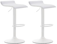 2Er Set Barhocker Dyn V2 Kunstleder Weiß