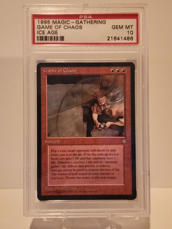 1995 MTG Magic The Gathering Ice Age Game of Chaos PSA 10 Gem Mint POP 1