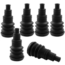 6 Pack Universal Firewall Boot Set Rubber Grommets for 3/8 to 1 Inch Wire