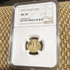 U.S. Mint 2015 American Eagle Gold 1/10 oz NGC MS 70 Business 8700065-061