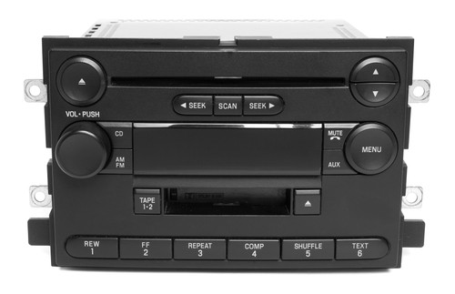 04 Ford F-150 AM FM Cassette CD Player Radio w Bluetooth Upgrade 4L3T-18C868-FD - Picture 2 of 6