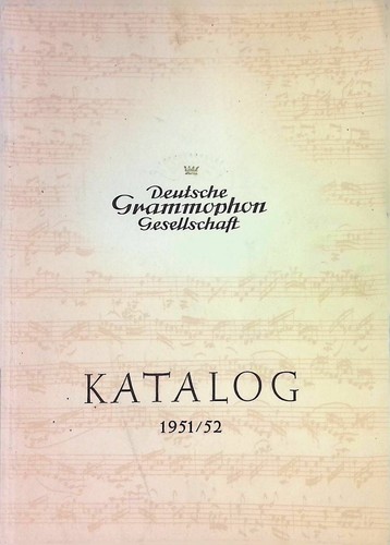 Katalog. 1951/1952 Deutsche Grammophon-Gesellschaft - Bild 1 von 1