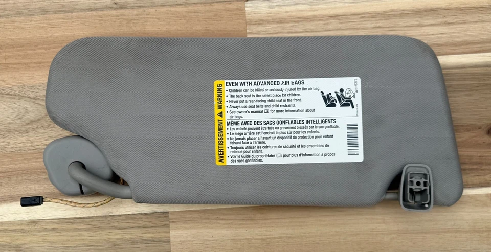 CHEVROLET IMPALA 2006-2016 PARASOL ILUMINADO lado del conductor gris tela parasol OEM Foto 3 de 3