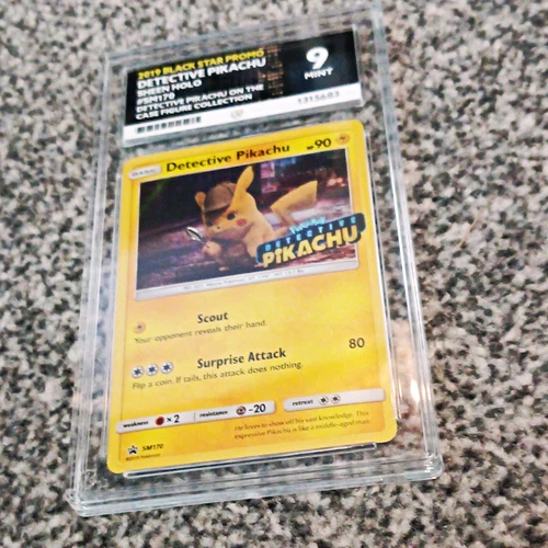 2019 Pokemon Black Star Promo Detective Pikachu SM170 Stamped Holo ACE 9 Mint