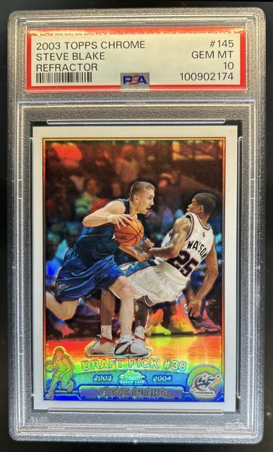 2003-04 Topps Chrome Steve Blake Refractor Rookie RC #145 Wizards PSA 10
