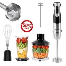 Hand Blender for Kitchen 3000W 5 in 1 Immersion Hand Blender Stick Stainless