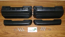 Arm Rests Kit Black Pads Bases Bolts Screws *In Stock 11.5" arm rest pad 