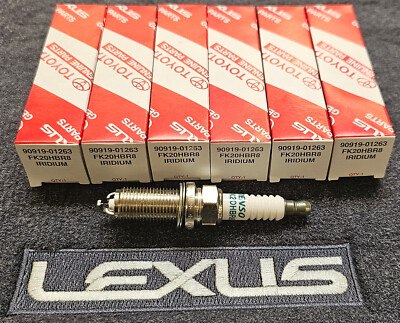 #ad Toyota Lexus Iridium Spark Plugs Set of 6 Genuine OEM 90919 01263 2GR V6 Engines $85.80