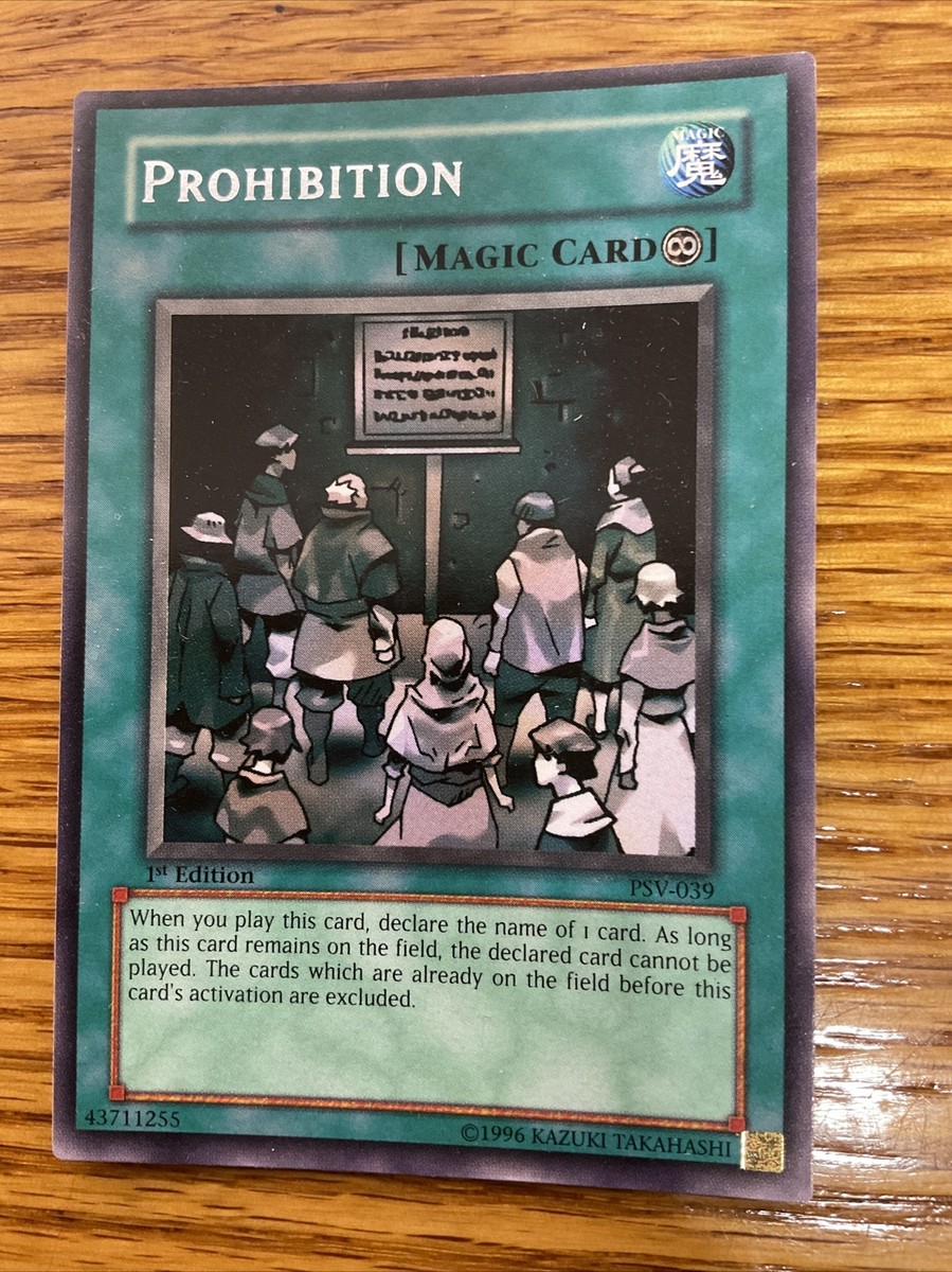 Yugioh - Prohibition - PSV-039 - 1st Ed. - Rare -