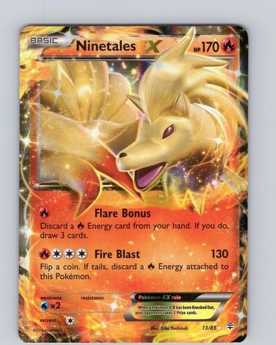 Pokemon TCG Ninetales EX XY Generations 13/82 Ultra Holo Rare Card NM
