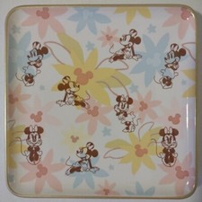 Disney Parks Minnie Mouse Gold Rim Trim Trinket Tray Jewelry Dish Plate Ceramic