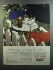 1944 Four Roses Whiskey Ad - Why the grass is greener on the other side
