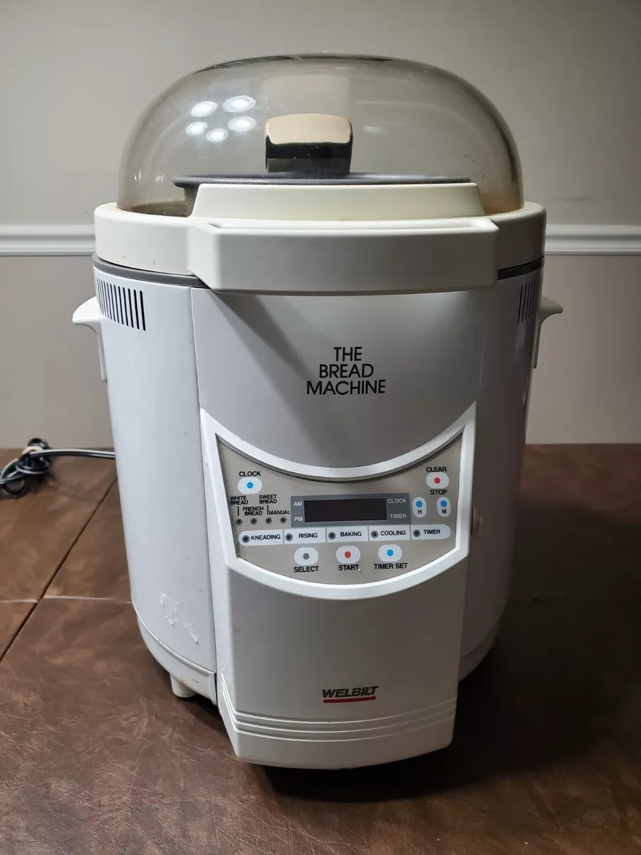 Wel-Bilt Bread Machine ABM-100-3 White Dome Top 2 Lb.Bread Maker