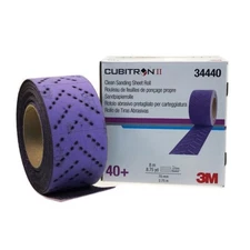3M (34440) Cubitron II Hookit Hook & Loop Clean Sandpaper Sheet Roll, 40 Grit