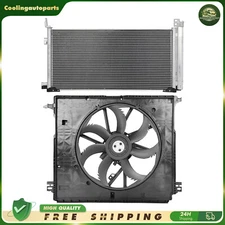 A/C Condenser & Radiator Cooling Fan Assembly For 2020-21 Toyota Highlander 2.5L