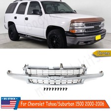 Front Grille For 1999-2002 Chevrolet Silverado 1500 2000-2006 Tahoe Chrome ABS