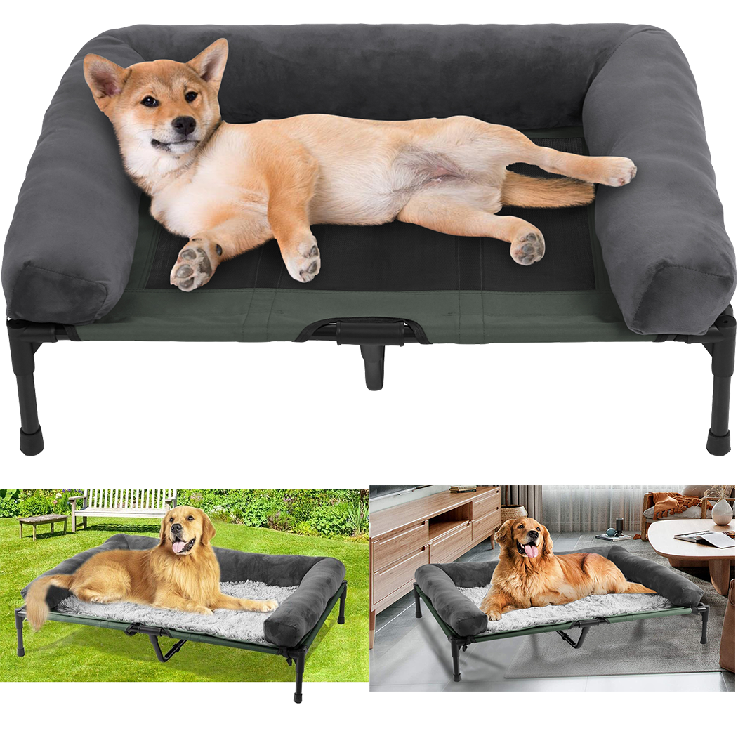 kunststoff hundebett Hundebett Hundekorb Hundekissen Hundesofa Liegeplatz Kunstleder Gr. S  Hellblau main image 0
