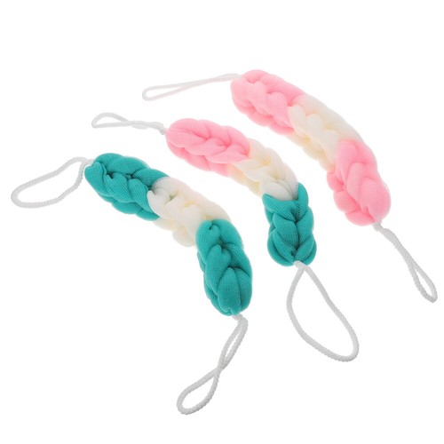3 Pcs Loufa Puff Scrubber Bath Towel Man Body Loofah Exfoliating Back - Bild 3 von 12