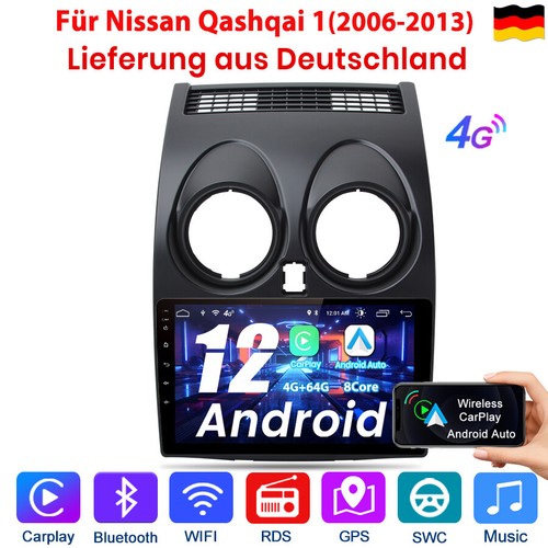 Autoradio Android 15 Pour Nissan Qashqai J10 (2006-2013) - Écran 9 Pouces, 4Go RAM, CarPlay/Android Auto Sans Fil, GPS, Caméra Recul - 8