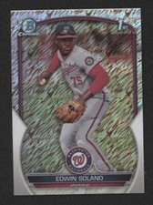 Edwin Solano 2023 Bowman Chrome #BCP-169 Chrome Shimmer Refractor Nationals A2