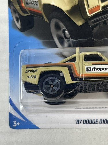 HOT WHEELS '87 DODGE D100 HW SPEED GRAPHICS 1/10 Tan DIECAST Model #64/250 - Picture 2 of 7