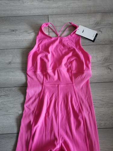 WOMENS NIKE YOGA DRI-FIT JUMPSUIT SIZE S (DQ5628 684) PINK - Picture 2 of 6