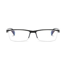 1 PK Mens Half Frame Spring Hinge Reading Glasses Blue Light Blocking Readers