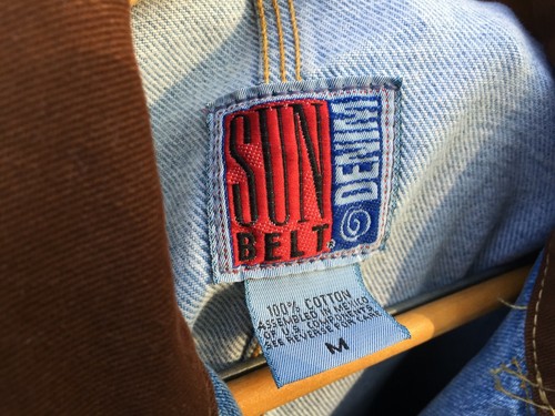 Sunbelt Blue Denim Jacket Raggedy Ann Andy Applique Woman Medium 31" Chore Coat - Picture 12 of 12