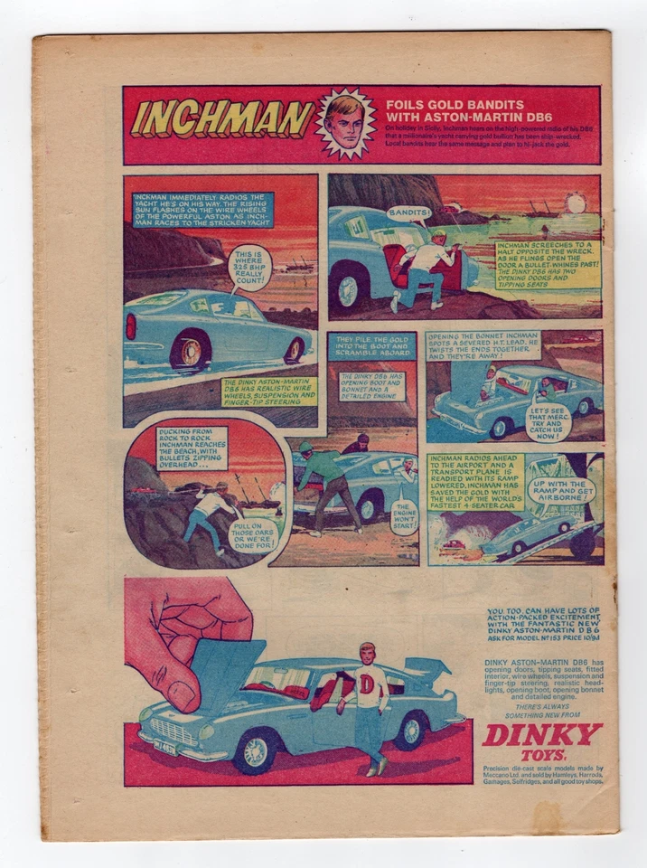 1967 IPC SMASH #77 DC BATMAN 1964 MARVEL DAREDEVIL #2 SEGUNDA LLAVE ELÉCTRICA RARA REINO UNIDO Foto 2 de 2