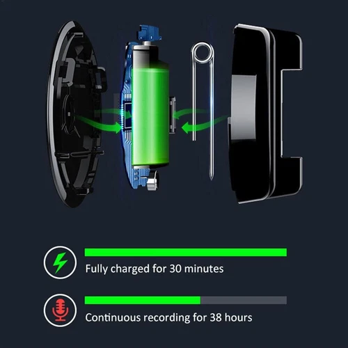 38 Hrs Mini Voice Activated Recorder Digital Audio Magnetic 32GB MP3 Player - Picture 13 of 20