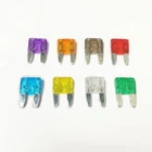 24 Pc Mini Car Fuse Auto Mini Blade Car Fuse Set 3 5 7.5 10 15 20 25 30 Amp Fuse