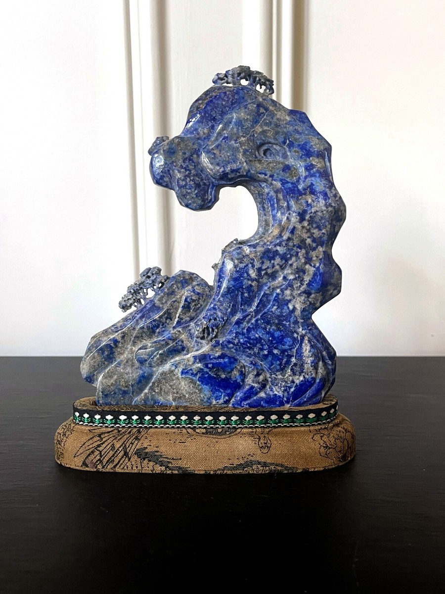 Chinese Carved Lapis Lazuli Scholar Stone | eBay