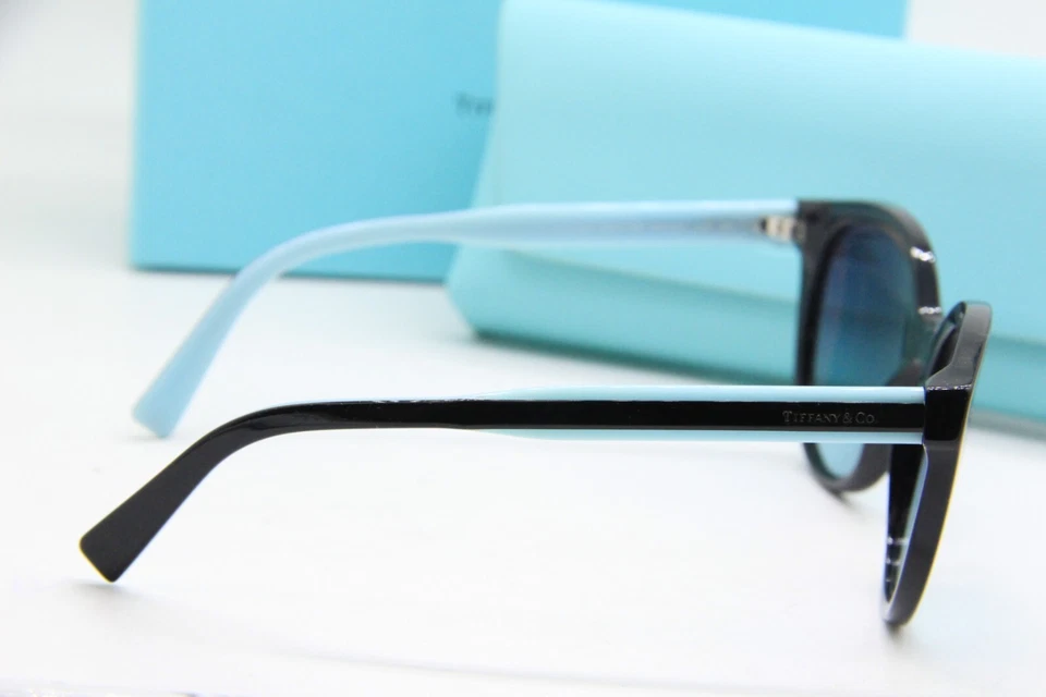 NEW TIFFANY & CO. TF 4164 8001/9S BLACK TURQUOISE AUTHENTIC SUNGLASSES 52-20 - Image 4 of 4