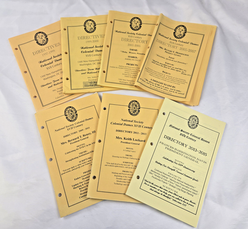 The National Society Colonial Dames XVII Directives Series 1997-2015 7 Books - 第 1/9 張圖片