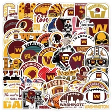 50pcs Waterproof Vinyl Stickers Washington Commanders NFL Football Phone Luggage