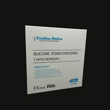 Silicone Foam Dressing (with Border), 6" x 6", 30/pack